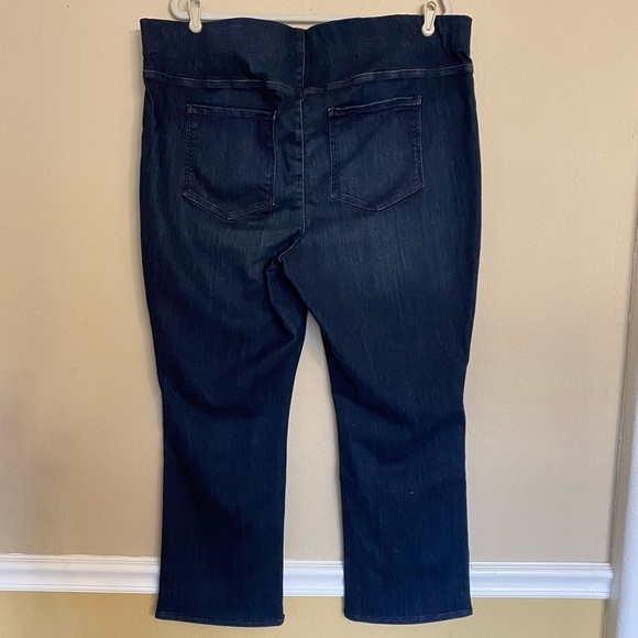 NYDJ Dark Kenzie Wash Pull On Bootleg Jeggings Jeans Size P2X - Picture 2 of 14
